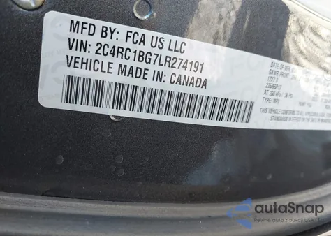 2020 Chrysler Pacifica Touring L from USA, damaged, VIN 2C4RC1BG7LR274191